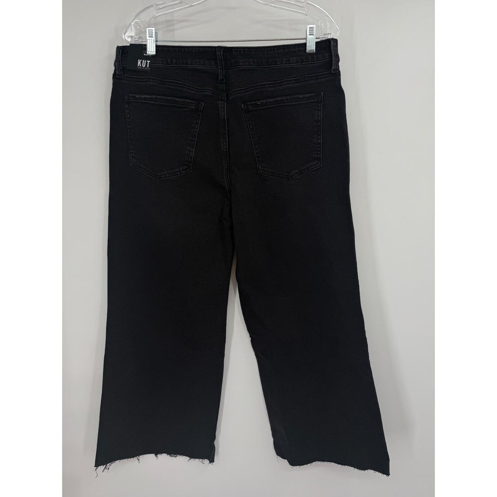 Kut from the Kloth Black High-Rise Wide Leg Jeans with Sparkle - Picture 8 of 11
